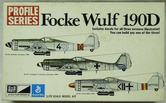 MPC 1/72 Focke-Wulf FW-190D Profile Series - JG54 Achmer 1944 / JG26 'Schlageter Handrup 1944 / JG52 Rhein-Main 1945, 2-1109-100 plastic model kit